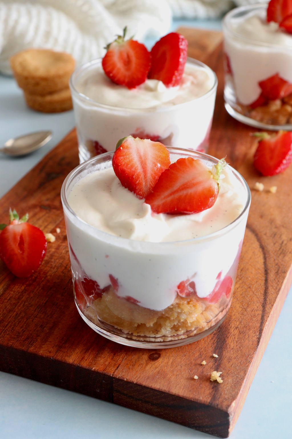Mousses au yaourt et à la fraise, un vrai régal&nbsp;!
