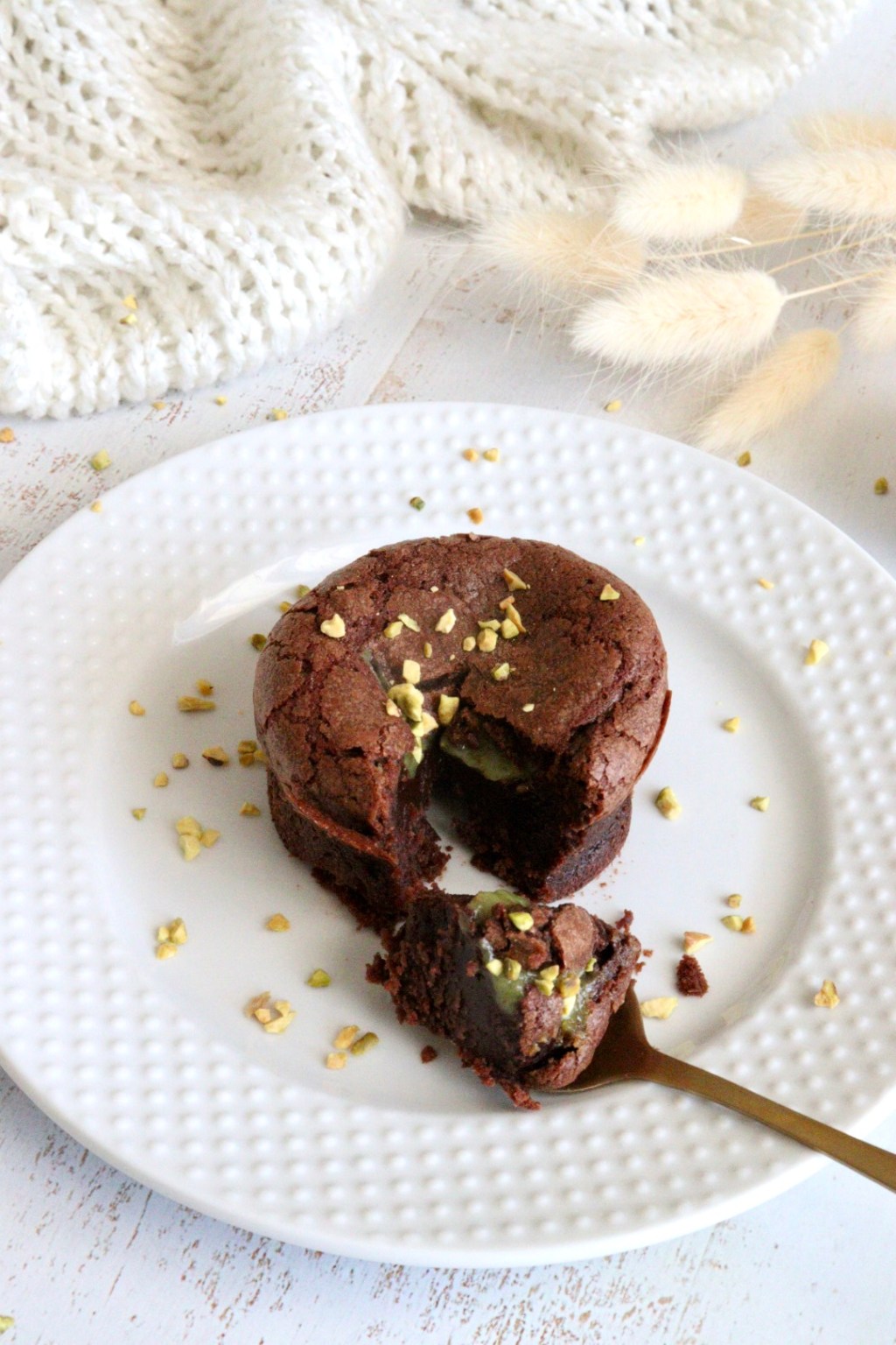 Moelleux chocolat coeur coulant&nbsp;pistache