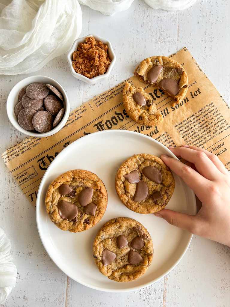 cookies au chocolat au lait et pâte à tartiner

