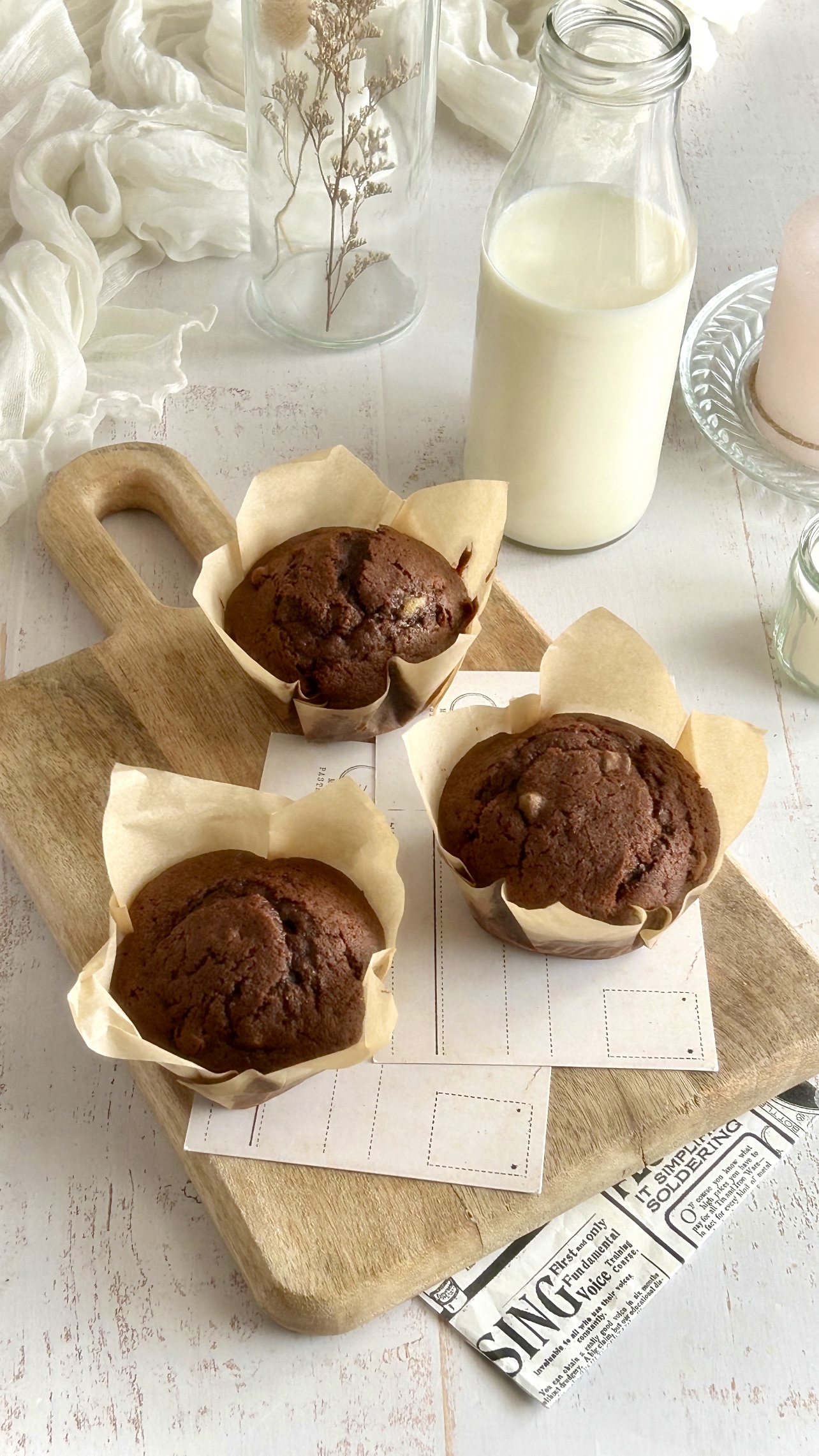 Muffins au Chocolat avec un goût Intense et un Moelleux Absolu.