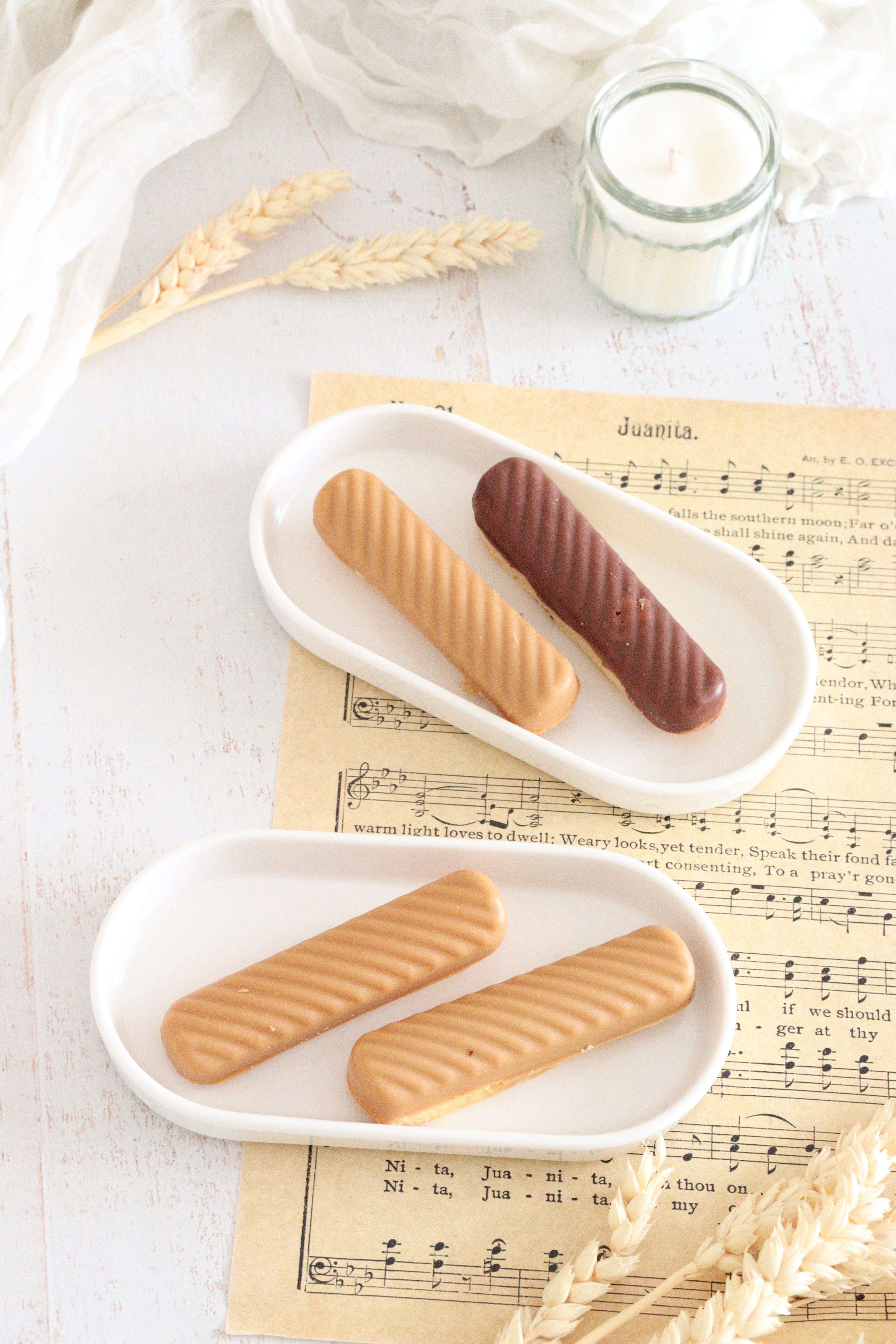 Madeleines avec sa coque en chocolat